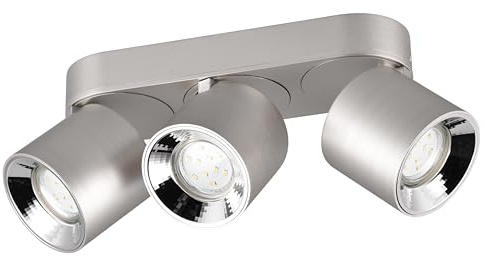 Trio Luminaire encastrable et apparent Guayana 651000307, métal nickel mat, sauf 3x GU10