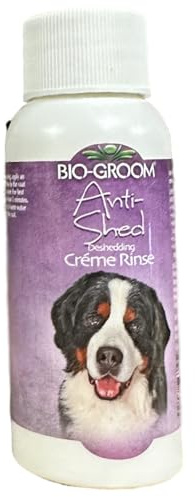 Bio-Groom Anti-Shed – Pflegende Crème-Spülung für Hunde – Für leichte Kämmbarkeit bei langem oder dichtem Fell – Welpenpflege – Konzentrat 1:4 (Verdünnt 295 ml) – 59 ml
