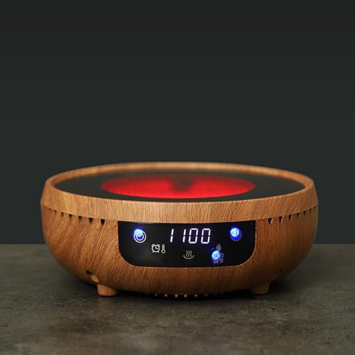 Poêle Électrique Céramique 1100W | Plaque à induction intelligente pour chauffe-thé | Théière de bureau Portable, tasse à café, plaque chauffante pour boissons,A
