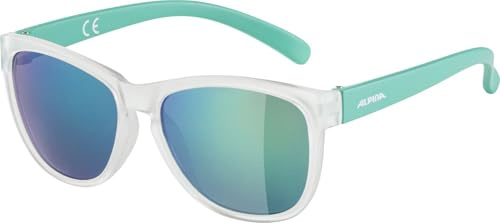 ALPINA LUZY - Verzerrungsfreie und Bruchsichere Sonnenbrille Mit 100% UV-Schutz Für Kinder, green-transparent matt, One Size