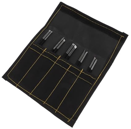 Scalpelli per Pietra in Acciaio al Carbonio Alto, Set 10 Pezzi Nero | Set Strumenti Incisione, Utensili Lavorazione Pietra, Kit Scalpelli Scolpire Pietra, Accessori e Custodia
