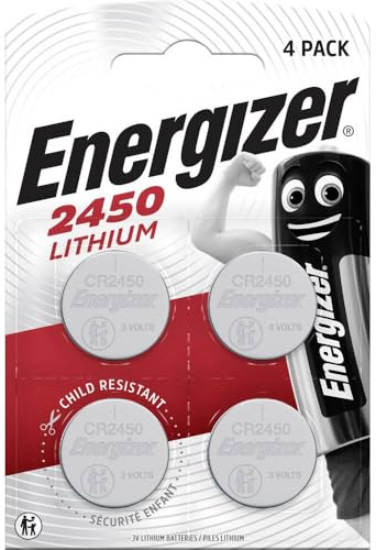 Energizer Lot de 4 Piles Bouton CR 2450 3 V 620 mAh Lithium