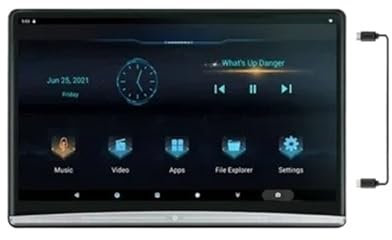 IUBGFTO 13.3 Inch 10 Car TV Headrest Monitor 1080P Headset Tablet Touch Screen Bluetooth/HDMI In+Out/FM/Mirror Link Video Player (1 Pcs 4g)