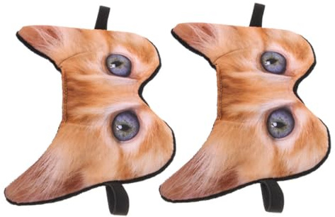 Maschera Occhi da Dormire Cartone Gatto 2 Pezzi in Stoffa | Blocca Luce, Fit Stabile e Confortevole, Formato Portatile, per Casa e Ufficio