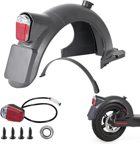Yungeln Scooter Schutzbleche hinten mit LED Rückleucht kompatibel für Segway Ninebot Max G30 G30LP G30P Elektro Scooter