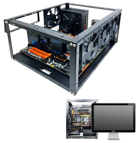 Computer-Motherboard-Gehäuse-Rack – Hochleistungs-Gamiing-Compuuter Caase | Metall Open Chassis Caase Rack | Compputer Open Air Frame Chassis Caase für Montage und Test