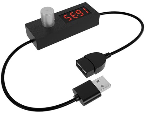 Leloco USB 5V 2A Zeitschaltuhr Steckdose Kabel –Einstellbares Auto-Off-Schalter, Energiesparende Elektrische Versorgung mit Countdown-Funktion, Einstellbarer Timer für Lüfter, Lampen & Wasserpumpen
