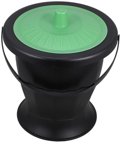 Mipcase Orinal Portátil de Plástico con Tapa para Adultos, Estable y Compacto, Base Plana Redonda Adecuado para Uso en Cama y Cuidado de Mayores