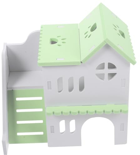 MUELODSIC Maison pour Hamster Cabane Bois Naturelle Cachette Décorative pour Cage Refuge Sûr Et Confortable pour Hamster