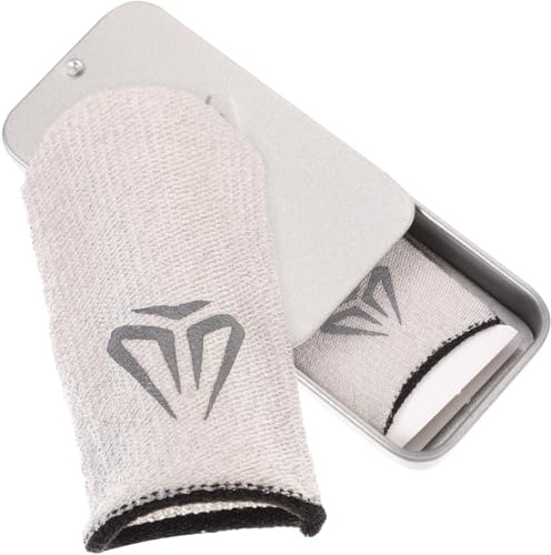 Mobestech Manchons pour Doigts de Jeu Mobiles en Fibre D'argenté Superconductrice, Respirants et Anti-Transpiration, Taille Unique, Paire pour Protection Efficace des Pouces, Accessoires