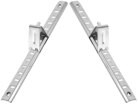Baluue Barras de Soporte para Estantes de Congelador de Acero Inoxidable Grueso de 20 Cm con Ganchos, Clips para Rejilla de Refrigerador, Accesorio para Nevera y Congelador, Soporte