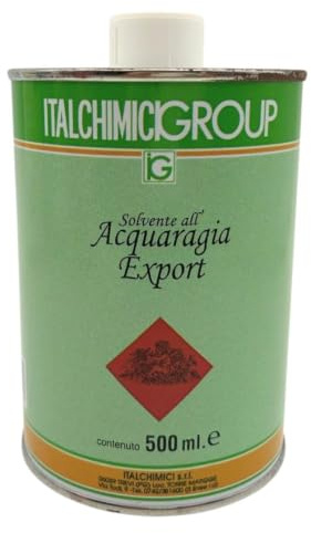 Generico Italchimici Acquaragia Solvente 500 ml. Diluente per Diluzione di Pitture, Smalti Sintetici e Vernici Oleosintetiche