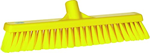 Vikan 31796 Fine Sweep Floor Broom Head, Polypropylene Block, 16-1/2 Polyester Bristle, Yellow