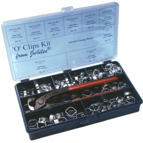 Jubilee OKP175MS O-Clip Kit with Normal Closing Pincer (Pack of 175 Clips)