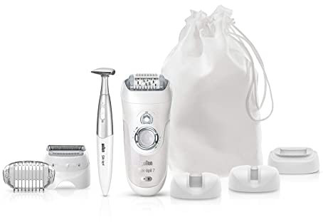 BRAUN Silk-épil 7 7-561 Legs & Body kabelloser Wet & Dry Epilierer mit 6 Extras (inklusive Rasierer- & Trimmeraufsatz)