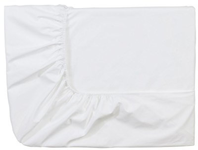 ESSIX Spannbettlaken, Satin-Baumwolle Uni weiß, weiß, 090 x 200 cm