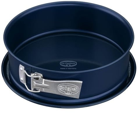 Dr. Oetker Molde repostería Horno Desmontable Redondo con Base antigoteo para Servir y Cierre hermético de Seguridad, Base esmaltada y aro Antiadherente, 24cm, 1ud. Back - Liebe (1103)