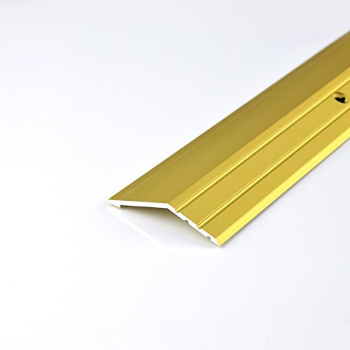 [DQ-PP] 1 x ALU PROFIL Abschlussprofil 16mm gebohrt inkl. Schrauben Farbe: gold, Länge: 100cm Teppichschiene Schweller Laminat Parkett Übergangsprofil NEU