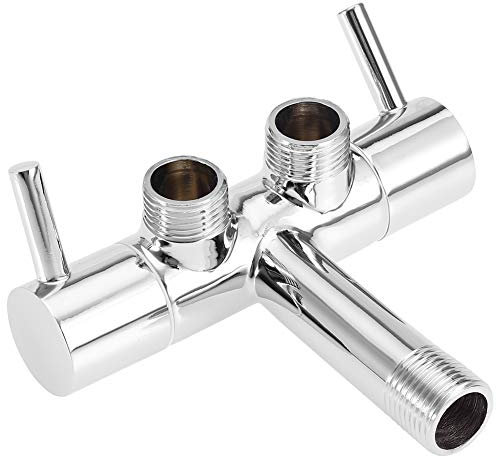 Válvula de doble salida Válvula de ángulo montada en la pared Galjanoplastia de cromo para el lavabo Lavabo de ducha Grifo del lavabo
