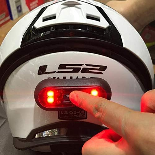 Riloer Luci bicicletta led ricaricabili usb, Luce LED Notturna del Casco Moto, impermeabile,Universale Luce di Avvertimento del Segnale di Sicurezza del Nastro del Ciclismo con 3 Modalità Flash