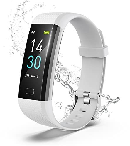 LEBEXY Fitness armband vattentät IP68 | Fitness tracker klocka | Smartwatch stegräknare aktivitetsarmband | kaloriräknare sportklocka inbyggd GPS, S2-version, grå