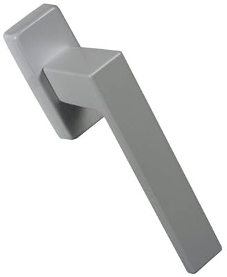 Gedotec Aluminium Türbeschlag - Fenstergriff chrom Fensterolive auf Oval-Rosette | 1 Stk Drehkipp-Rasterolive ohne Schließzylinder | PUSH 1317 | Fensterbeschlag für Fenster inkl Befestigungsmaterial