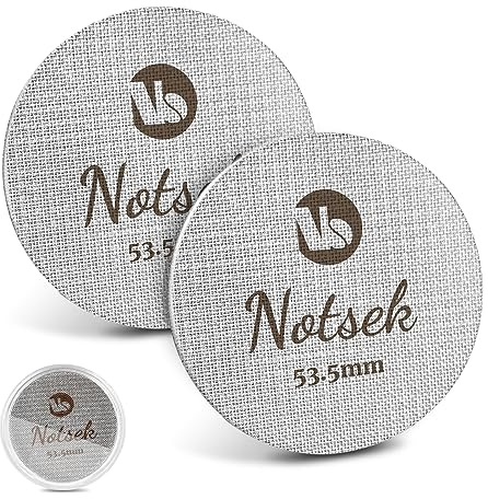 Puck Screen 54 mm, 2 unidades de 1 mm/1,7 mm de grosor, colador para portafiltros, acero inoxidable 316, 150 μm, pantalla de café de 54 mm, con caja de almacenamiento de acrílico, accesorios para
