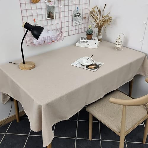 HELVES Dortoir de Style Japonais Girl Coeur Net de Coeur Red Desk Inster Coloration Solide Coton et Draps Nappe en Lin Nappe (Couleur : Blue, Size : 140x200cm)