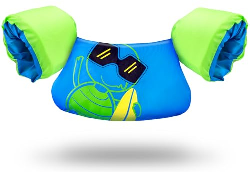 OSHYLE Simma Float Vest för små barn,Simvingar för barn,Float manschetter,Simning ärmar för barn,Barn simning väst (Turtle)