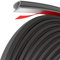 shinfly Joint de Porte d'Entrée Isolation Phonique et Thermique - 12m Noir Joint Autocollant en Caoutchouc Adhésif - Joint Caoutchouc pour Porte et Fenêtre - Isolation Froid et d'Étanchéité