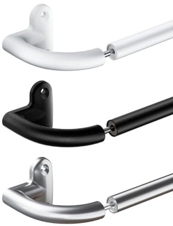 ONPIRA® Gardinenstange Weiß ausziehbar für Verdunkelungsvorhänge in 3 Farben und 2 Größen auswählbar Raumabdunkelung Vorhangstange Fenster Wandmontage Teleskopstange (Weiß, 70-120cm)