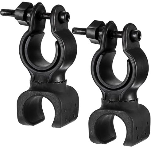 Teaaha 2 Stück Stockhalterung für Rollator, Gehstockhalter, 360 Grad Drehung Krückenhalter, Stockhalter für Rollstuhl, Mobilitätsroller, Gehhilfe, Universelles Zubehör für Krücken