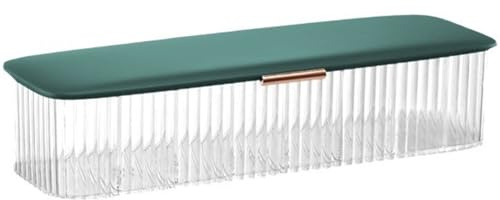 NASSMOSSE Small Parts Organizer, 8-Compartment Clear Plastic Box with Lid, Minimalist Dustproof Daily Contact Lens Organizer for Daily Lens, Cable, Cosmetic, Beads, Green