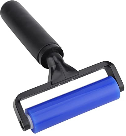 Dust Roller, Washable Reusable Lint Roller, Silicone Manual Roller Anti Static Cleaner Tool for Remove Tiny Dust Particles, Screen, Glass and Film (12 Inch)