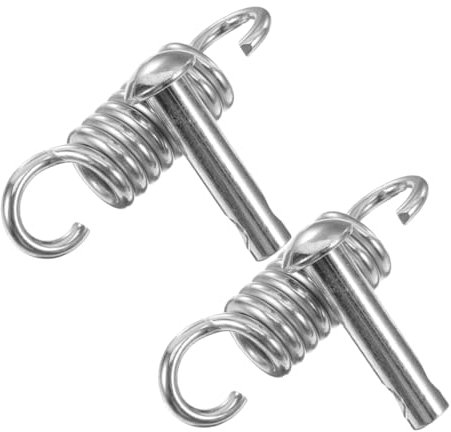 ibasenice 2sets Gancio Per Altalena in Acciaio Resistente Con Perni Gancio Girevole Estensione Per Altalena in Amaca Veranda Palestra