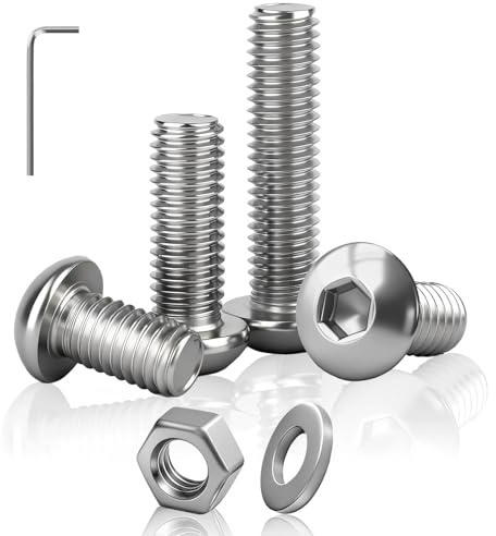 PDKKFF 50 Piezas M4x14mm Tornillos De Cabeza De Lenteja Hexagonal Interior