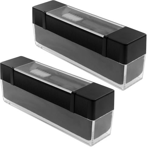 Mikikit 2sets Spazzola Antistatica per Dischi in Vinile di Spazzole per Puntine per Giradischi Pulitore per Puntina Spazzola per Pulizia del Rivestimento in Vinile Strumenti per Pulizia