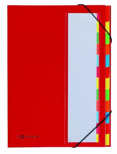 Pagna Deskorganizer Premium (Sammelmappe, 12 Fächer ) rot