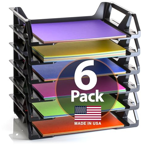 Officemate Recycled Desk Tray, Side Load, 15 1/8 x 8 7/8 x 15, Letter/A4, 6/PK (26212)