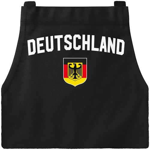 MoonWorks Grill-Schürze für Männer Deutschland WM Fußball Weltmeisterschaft 2026 World Cup Adler Vintage Baumwoll-Schürze Küchenschürze