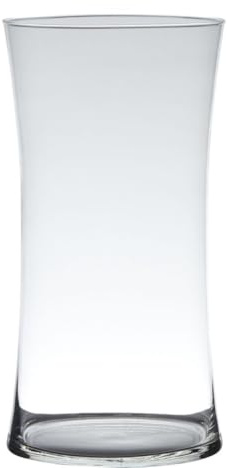 INNA-Glas Bodenvase Glas Denny, Sanduhr - rund, klar, 40cm, Ø 15cm | Glasvase - Tischvase