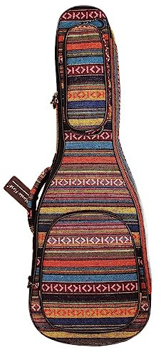 MUSIC FIRST Original Design 0,6 Zoll (15mm) dick Landhausstil Guitalele, Mini-Gitarre, Reisegitarre Kasten, Gitarrentasche, Gitarren-Softcase. Passt für 28 ~ 29 Zoll Guitalele