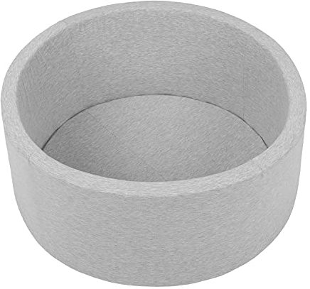 SELONIS Bällebad Bällepool Für Baby Kinder 70X30cm/Keine Bälle Rund, Hellgrau: Weiß/Grau/Minze