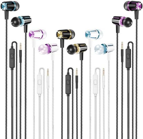Rayleigh Wired Earbuds with Microphone and Heavy Bass Stereo 3.5mm