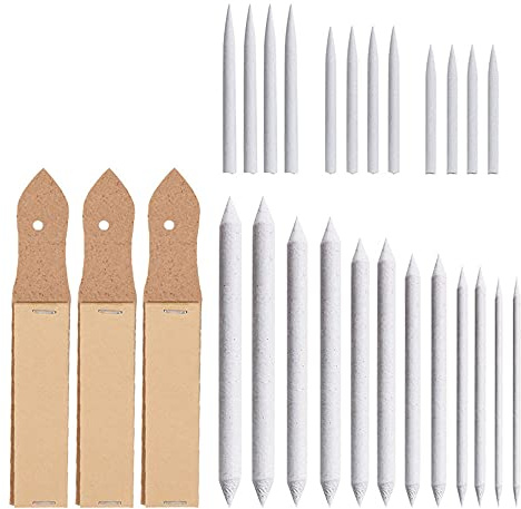 Blending Stumps and Tortillions Set, 12 PCS Art Blenders Set Pencil Extension Smudging Shade Drawing Tools for Sketch Drawing