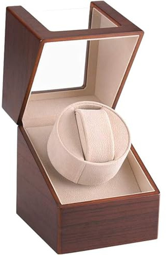LINGFANSTORE Caja Giratoria para Relojes con Single Epítopo Estuche para Relojes Automaticos sin Ruido Caja de Relojes Automaticos para Mantener Buen Rendimiento de Reloj Mecánico Watch Winder