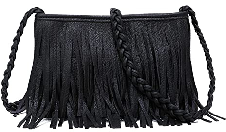 Emprier Women Hobo Fringe Crossbody Purse Vintage Small Tassel Shoulder Handbags Envelope Tassel Purses