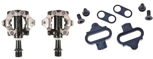 Shimano E-PDM540L Pedal, schwarz, One Size & Unisex Sm-sh51 Schuhplatten, Schwarz,Einheitsgröße EU