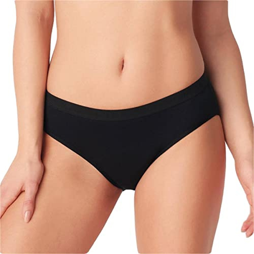 Cotonella 1 Pezzo di Period Panties ADB62 Slip da Ciclo Mestruale Flusso Medio. Mutande Assorbenti Mestruali - Lavabile - Periodico - Incontinenza - Mestruazioni - Donna Intimo Protettive Nero 6/XXL