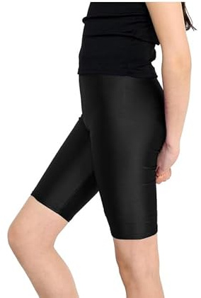 P&R DANCEWEAR LTD Cykelshorts i nylon för barn – bekväma cykelshorts för aktiv lek, skola och sportaktiviteter, Svart, 11-12 År